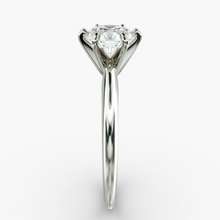 Load image into Gallery viewer, 3.00 CTW AGI Certified Round Lab Grown Diamond Six Prong Solitaire Engagement Ring - F-VS Clarity in 14K White Gold