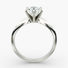 Load image into Gallery viewer, 3.00 CTW AGI Certified Round Lab Grown Diamond Six Prong Solitaire Engagement Ring - F-VS Clarity in 14K White Gold