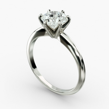 Load image into Gallery viewer, 3.00 CTW AGI Certified Round Lab Grown Diamond Six Prong Solitaire Engagement Ring - F-VS Clarity in 14K White Gold
