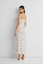 Load image into Gallery viewer, Ruched Floral Strappy Maxi Dress