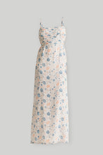 Load image into Gallery viewer, Ruched Floral Strappy Maxi Dress