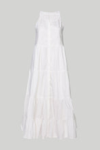 Load image into Gallery viewer, Sleeveless embroidered tiered maxi dress