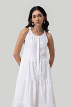 Load image into Gallery viewer, Sleeveless embroidered tiered maxi dress