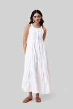 Load image into Gallery viewer, Sleeveless embroidered tiered maxi dress