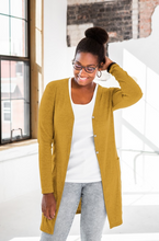 Load image into Gallery viewer, Ladies Eco-Triblend Rib Cardigan