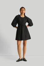 Load image into Gallery viewer, Shirt Dress with Balloon Sleeves in Black