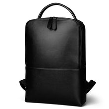 Load image into Gallery viewer, Skald Black Pebbled Leather Backpack | Slim Black Leather Backpack
