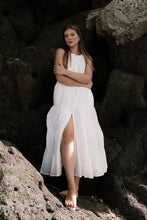 Load image into Gallery viewer, Sleeveless embroidered tiered maxi dress