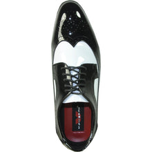 Load image into Gallery viewer, "Telford" Black and White Vangelo Tuxedo Shoes