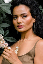 Load image into Gallery viewer, Tinh 16K Gold-Plated Brass Buffalo Horn Minimalist Bar Earrings