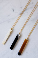 Load image into Gallery viewer, Tinh 16K Gold-Plated Brass Buffalo Horn Minimalist Bar Pendant Necklace
