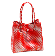 Load image into Gallery viewer, The Toko Recycled Tote Bag, in Red & White