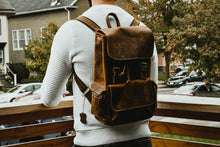 Load image into Gallery viewer, The Hagen Backpack | Vintage Leather Backpack