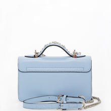 Load image into Gallery viewer, Small Leather Crossbody Bag Sky Blue Purse Studded Baby Blue Women's Handbag