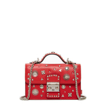 Load image into Gallery viewer, Studded Small Leather Crossbody Bag Red Purse