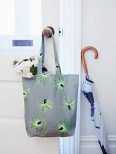 Load image into Gallery viewer, Tote Bag: Thistle on Grey