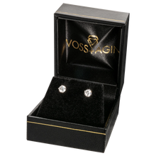 Load image into Gallery viewer, 1.00 CTW Lab Grown G/VS Diamond Stud Earrings in 14k Gold Overlay - AGI Certified
