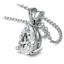 Load image into Gallery viewer, 2.00 CTW AGI Certified Pear-Cut Lab-Grown Diamond (F/VS) Pendant in 14K White Gold