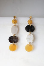 Load image into Gallery viewer, Xinh Xan Asymmetrical Geo Buffalo Horn Dangle Post Earrings
