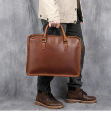 Load image into Gallery viewer, The Hemming Leather Laptop Bag | Vintage Leather Briefcase