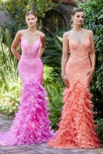 Load image into Gallery viewer, Feather Mermaid Gown