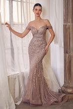 Load image into Gallery viewer, Off The Shoulder Embellished Gown