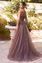 Load image into Gallery viewer, Lace Embellished A-Line Layered Tulle Gown