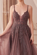 Load image into Gallery viewer, Lace Embellished A-Line Layered Tulle Gown
