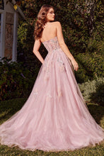 Load image into Gallery viewer, Strapless Blue Ball Gown