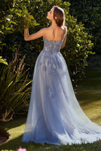 Load image into Gallery viewer, Strapless Blue Ball Gown