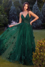 Load image into Gallery viewer, Tulle A-Line Floral Appliqued Gown