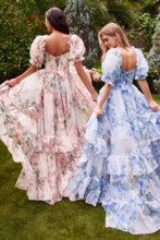 Load image into Gallery viewer, Floral Printed Ruffle Gown