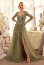 Load image into Gallery viewer, Sequin Embellished Long Sleeve A-Line Dress