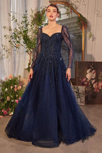 Load image into Gallery viewer, Sequin Embellished Long Sleeve A-Line Dress