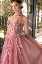 Load image into Gallery viewer, Strapless Lace Ball Gown & Choker