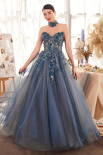 Load image into Gallery viewer, Strapless Lace Ball Gown & Choker