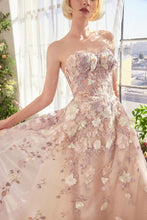 Load image into Gallery viewer, Spring Floral Applique A-Line Gown