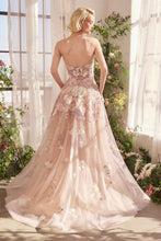 Load image into Gallery viewer, Spring Floral Applique A-Line Gown