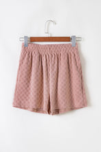 Load image into Gallery viewer, Blossom Checkered Textured Long Sleeve Top and Shorts Set
