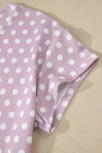 Load image into Gallery viewer, Brown Polka Dot Print Short Set