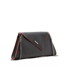 Load image into Gallery viewer, Black Leather Clutch Bag Unique Evening Purse Women's Handbag