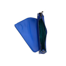 Load image into Gallery viewer, Leather Clutch Bag Evening Purse Cobalt Blue Unique Women's Handbag