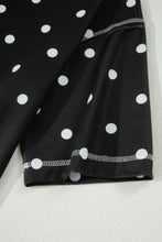 Load image into Gallery viewer, Yellow Exposed Seam Detail Polka Dot Loose Tee Drawstring Shorts Set