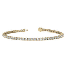 Load image into Gallery viewer, 3.50 CTW Lab Grown Diamond Tennis Bracelet in 14kt White/Yellow Gold (G/VS) AGI Certified