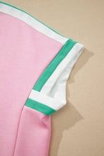 Load image into Gallery viewer, Bonbon Striped Trim Casual Tee Drawstring Shorts 2pcs Set