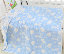 Load image into Gallery viewer, Pure Cotton 6-Layer Baby Bath Towel Blanket, 110cm