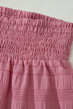 Load image into Gallery viewer, Black Textured Square Neck Top and Shirred High Waist Shorts Set