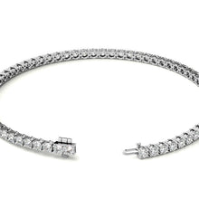 Load image into Gallery viewer, 3.50 CTW Lab Grown Diamond Tennis Bracelet in 14kt White/Yellow Gold (G/VS) AGI Certified