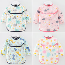 Load image into Gallery viewer, Waterproof Cotton Bib for Kids - Long Sleeve Feeding Apron