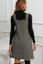 Load image into Gallery viewer, Red Houndstooth Print V Neck Sleeveless Mini Dress